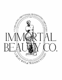 IMMORTAL BEAUTY CO. CELEBRANS PULCHRITUDINEM, DIVERSITATEM COMPLECTENS LUXURY WAX & TRAINING STUDIO logo