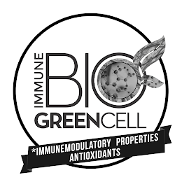 IMMUNE BIO GREENCELL IMMUNEMODULATORY PROPERTIES ANTIOXIDANTS logo