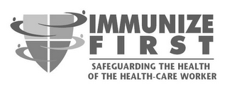 IMMUNIZE FIRST SAFEGUARDING THE HEALTH OF THE HEALTH-CARE WORKER logo