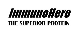 IMMUNOHERO THE SUPERIOR PROTEIN logo