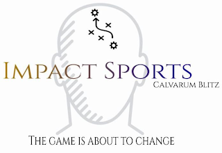 IMPACT SPORTS CALVARUM BLITZ THE GAME IS ABOUT TO CHANGE logo