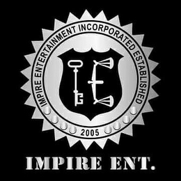 IMPIRE ENTERTAINMENT INCORPORATED ESTABLISHED 2005 IMPIRE ENT. logo