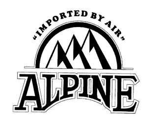 "IMPORTED BY AIR" ALPINE logo
