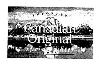 IMPORTED CANADIAN ORIGINAL SPRING WATER logo