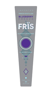 IMPORTED FREEZE DISTILLED BLUEBERRY FREEZE FRÏS BLUEBERRY FLAVORED VODKA ALL NATURAL FLAVORS INVENTED IN SCANDINAVIA logo