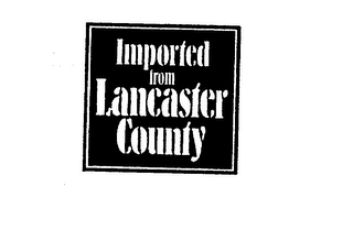IMPORTED FROM LANCASTER COUNTY logo