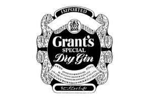 IMPORTED GRANT'S SPECIAL DRY GIN DISTILLED & BOTTLED BY WILLIAM GRANT & SONS LTD THE GIRVAN DISTILLERY AYRSHIRE SCOTLAND logo