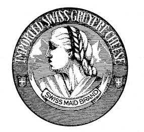 IMPORTED SWISS GRUYERE CHEESE SWISS MAID BRAND logo