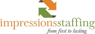 IMPRESSIONSSTAFFING FROM FIRST TO LASTING logo