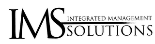 IMS INTEGRATED MANAGEMENT SOLUTIONS logo