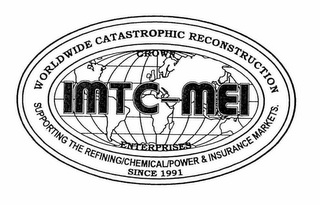 IMTC-MEI ENTERPRISES WORLDWIDE CATASTROPHIC RECONSTRUCTION SUPPORTING THE REFINING/CHEMICAL/POWER & INSURANCE MARKETS. SINCE 1991 logo