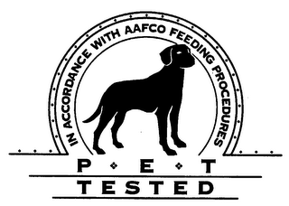 IN ACCORDANCE WITH AAFCO FEEDING PROCEDURES PET TESTED logo