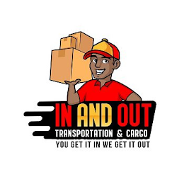 IN AND OUT TRANSPORTATION & CARGO YOU GET IT IN WE GET IT OUT logo