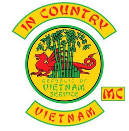 IN COUNTRY MC VIETNAM REPUBLIC OF VIETNAM SERVICE logo