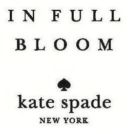 IN FULL BLOOM KATE SPADE NEW YORK logo