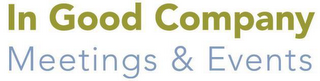 IN GOOD COMPANY MEETINGS & EVENTS logo