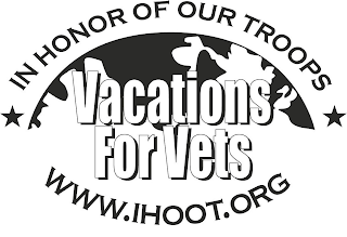 IN HONOR OF OUR TROOPS VACATIONS FOR VETS WWW.IHOOT.ORG logo