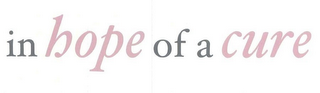 IN HOPE OF A CURE logo