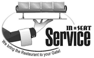 IN SEAT SERVICE WE BRING THE RESTAURANT TO YOUR GATE! logo