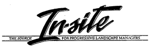 IN-SITE - THE SOURCE FOR PROGRESSIVE LANDSCAPE MANAGERS logo