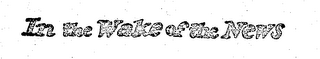 IN THE WAKE OF THE NEWS logo