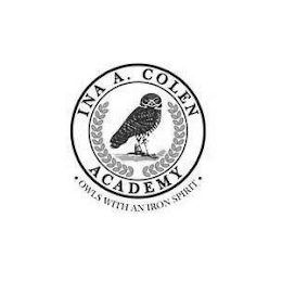 INA A. COLEN ACADEMY · OWLS WITH AN IRON SPIRIT · logo