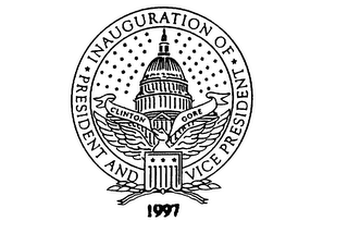 INAUGURATION OF PRESIDENT AND VICE PRESIDENT CLINTON GORE 1997 logo