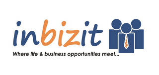 INBIZIT WHERE LIFE & BUSINESS OPPORTUNITIES MEET... logo