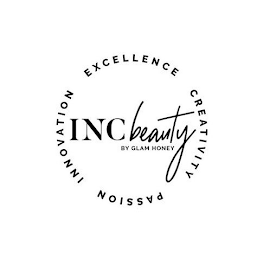 INC BEAUTY BY GLAM HONEY EXCELLENCE CREATIVITY PASSION INNOVATION logo