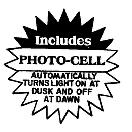 INCLUDES PHOTO .CELL AUTOMATICALLY TURNS LIGHT ON AT DUSK AND OFF AT DAWN logo