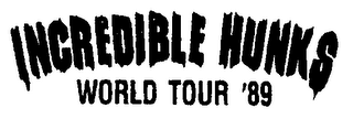INCREDIBLE HUNKS WORLD TOUR '89 logo