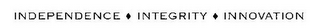 INDEPENDENCE INTEGRITY INNOVATION logo