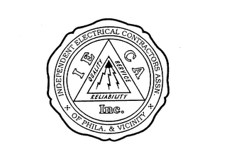 INDEPENDENT ELECTRICAL CONTRACTORS ASSN. OF PHILA. & VICINITY IE CA INC. QUALITY SERVICE RELIABILITY logo