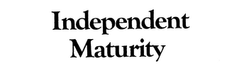 INDEPENDENT MATURITY logo
