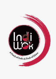 INDI WOK A PINCH OF INDIA A DASH OF CHINA logo