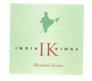 INDIA IK KINGS MENTHOL GREEN logo