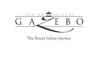 INDIAN CUISINE GAZEBO THE ROYAL INDIAN JOURNEY logo