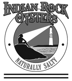 INDIAN ROCK OYSTERS NATURALLY SALTY logo