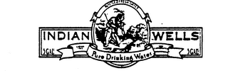INDIAN WELLS PURE DRINKING WATER BOTTLED FRESH DAILY SODIUM FREE, NON-CARBONATED, 5 GALS. logo