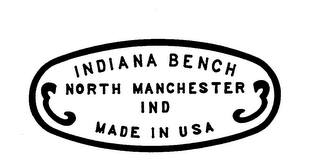 INDIANA BENCH NORTH MANCHESTER IND MADE IN USA logo