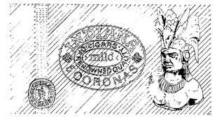 INDIANA CORONAS CIGARS OF MILD RENOWNED QUALITY logo