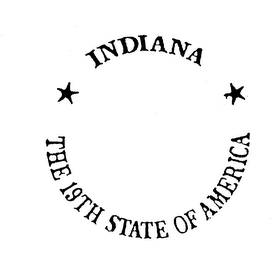 INDIANA THE 19TH STATE OF AMERICA logo
