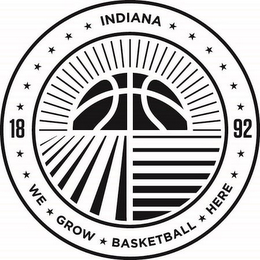 INDIANA WE GROW BASKETBALL HERE 1892 logo