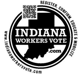 INDIANA WORKERS VOTE .COM REGISTER, CONFIRM, EDUCATE & MOBILIZE WWW.INDIANAWORKERSVOTE.COM logo