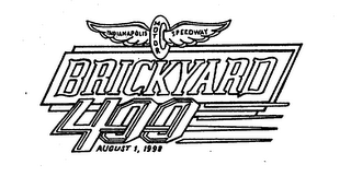 INDIANAPOLIS MOTOR SPEEDWAY BRICKYARD 400 AUGUST 1, 1998 logo