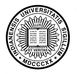 INDIANENSIS UNIVERSITATIS SIGILLUM MDCCCXX LUX ET VERITAS logo