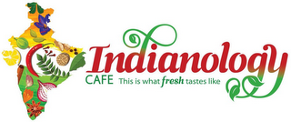 INDIANOLOGY CAFE THIS IS WHAT FRESH TASTES LIKE logo
