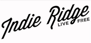 INDIE RIDGE LIVE FREE logo