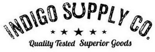 INDIGO SUPPLY CO. QUALITY TESTED SUPERIOR GOODS logo