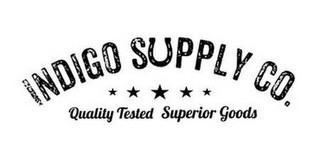 INDIGO SUPPLY CO. QUALITY TESTED SUPERIOR GOODS logo